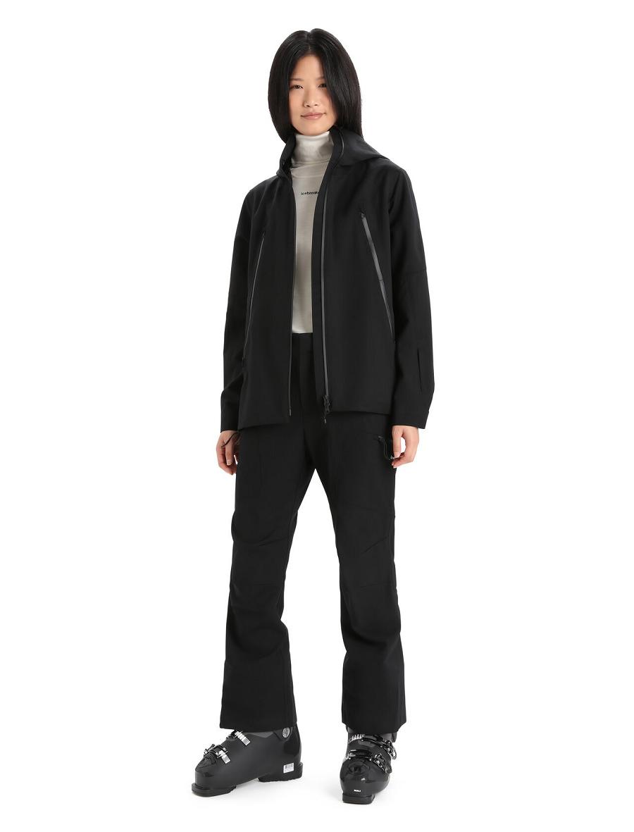 Black Icebreaker Shell+™ Merino Hooded Women's Jackets | AU 1654MQZA